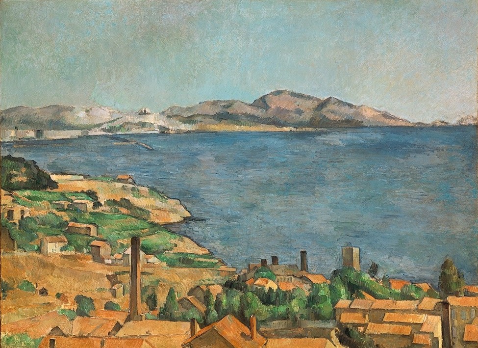 Paul Cézanne, Le Golfe de Marseille vu de L’Estaque (Geographie,Küste,Kunst,Landschaft,Meer,Impressionismus,Französische Kunst,Topographie)
