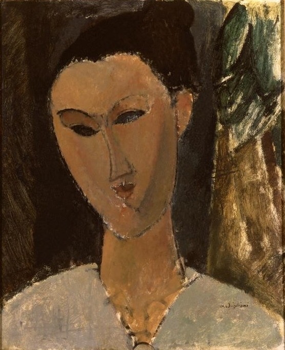 Amedeo Modigliani, Tête de Femme (Frau,Kunst,Mensch,Portrait,Italienische Kunst,Kopf,Abstraktion)