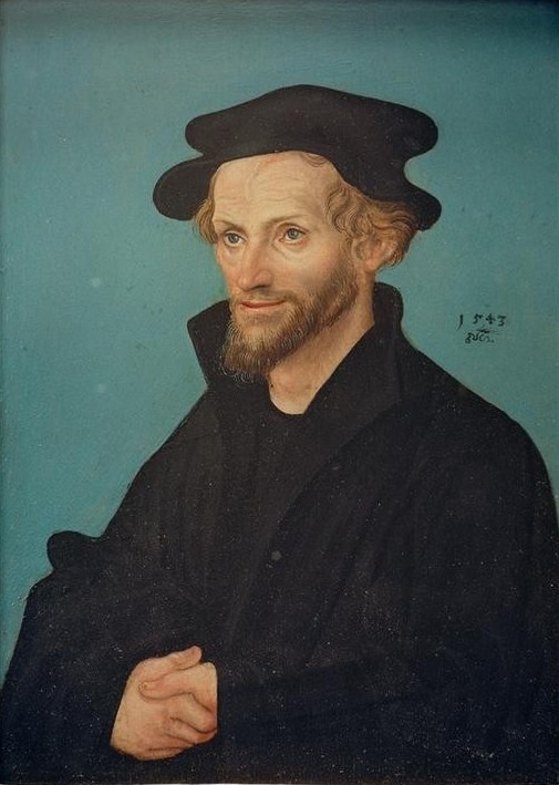 Lucas Cranach der Ältere, Philipp Melanchthon (Portrait, Persönlichkeiten, Religion, Reformation, Philipp Melanchthon, Klassiker, Renaissance, Wunschgröße, Wohnzimmer)