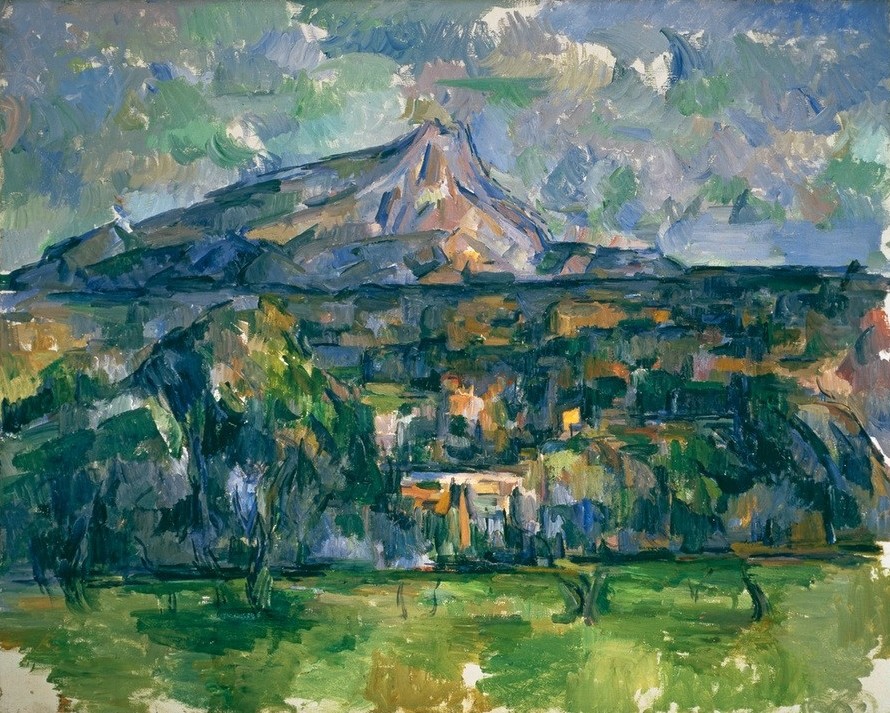 Paul Cézanne, La Montagne Sainte-Victoire (Landschaft, Frankreich, Berg, Post-Impressionismus,  Wunschgröße, Wohnzimmer, Esszimmer, Klassiker,)