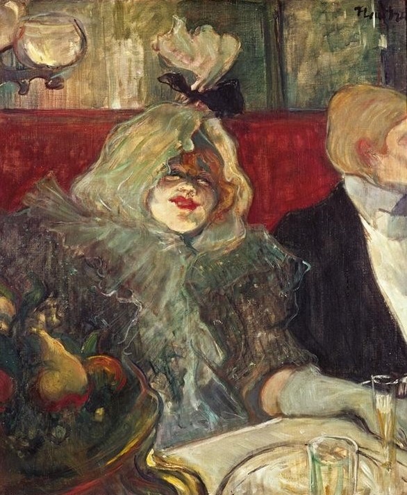 Henri de Toulouse-Lautrec, En Cabinet particulier ou La rat mort (Frau,Gastronomie,Gesellschaftliches Leben,Gesellschaft,Nachtleben,Prostitution,Prostituierte,Portrait,Blonde Haare,Fin De Siecle,Jahrhundertwende,Separee,Frisur,Make-Up)