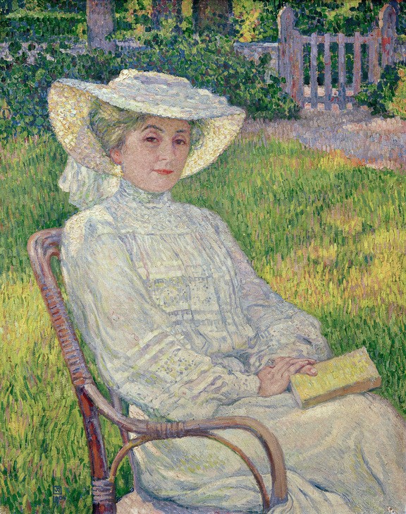 Theo van Rysselberghe, La dame en blanc  (Mensch und Gesellschaft)