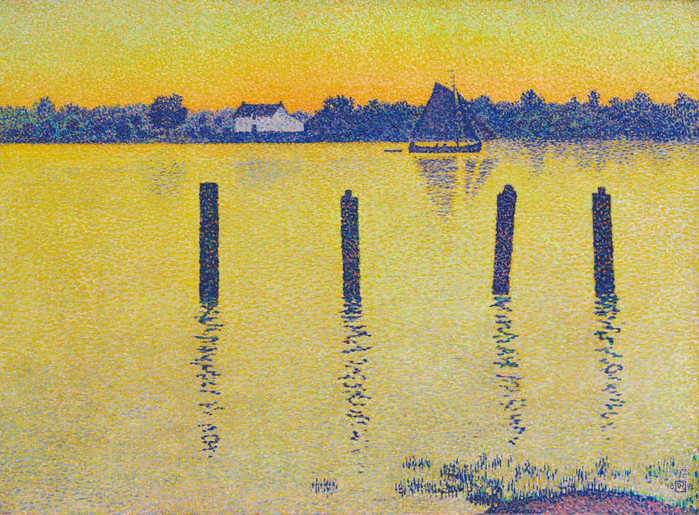 Theo van Rysselberghe, Segelboot auf der Schelde  (Natur)