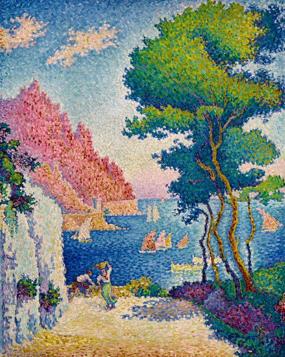 Paul Signac, Capo di Noli, bei Genua (Küste,Landschaft,Meer,Pointillismus,Französische Kunst)