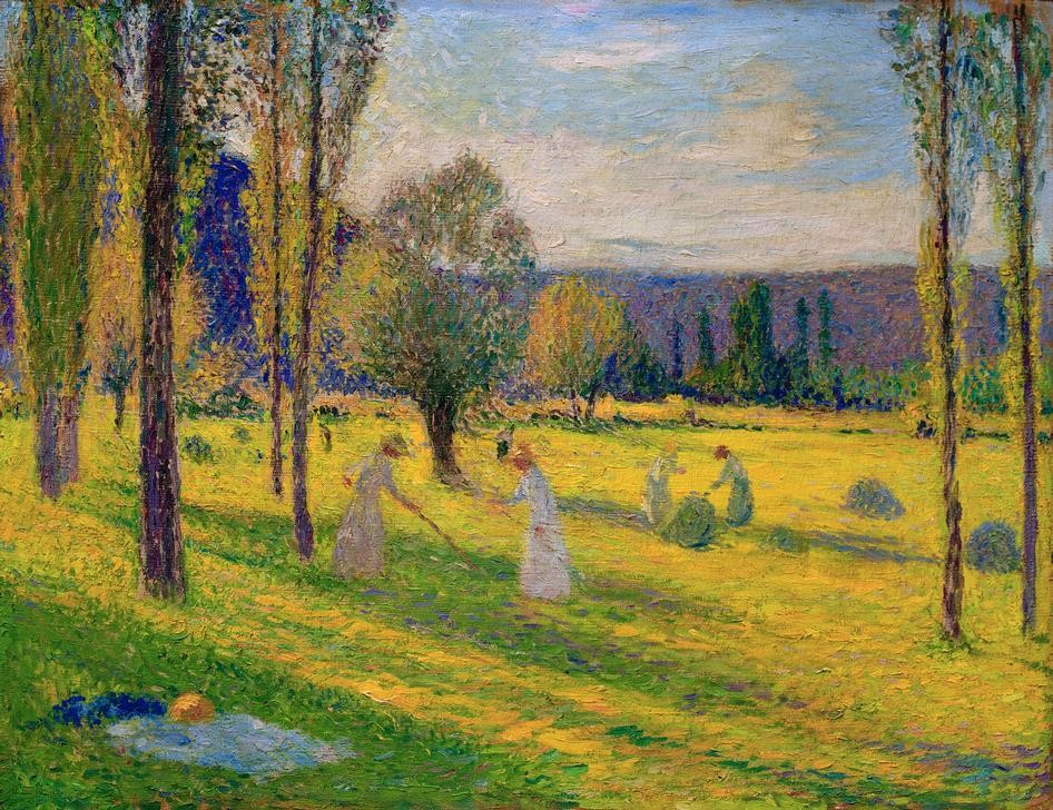 Henri Martin, La Bastide-du-Vert (Landschaft, Natur, Garten, Park, Gartenarbeit, Sommer, Impressionismus, Pointilismus, Klassische Moderne, Wohnzimmer, Treppenhaus, Wunschgröße, bunt)