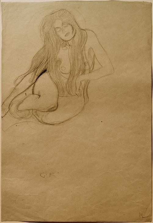 Gustav Klimt, Studie für die ‘Wollust’ im ‘Beethovenfries'  (Persönlichkeiten)
