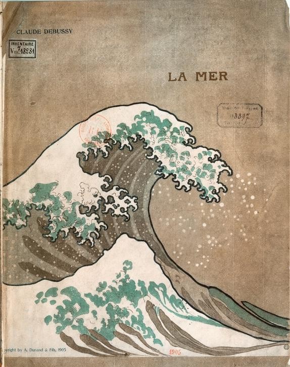 Katsushika Hokusai, La Mer (Komponist,Musik,Notendruck,Japanische Kunst,Titelseite,Person,Woge)