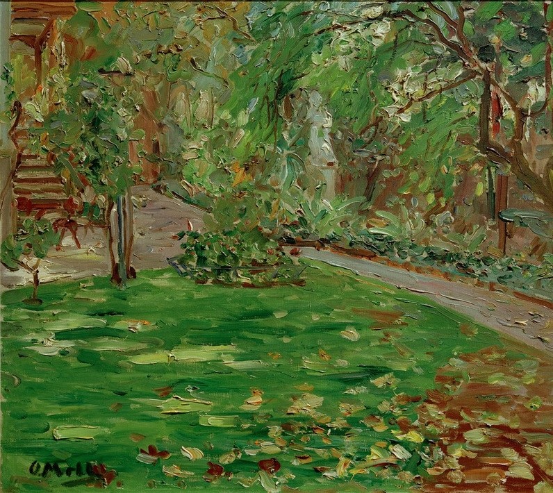 Oskar Moll, Jardin du Luxembourg I (Deutsche Kunst,Garten Und Park,Geographie,Landschaft,Park,Stadtpark,Impressionismus,Topographie)