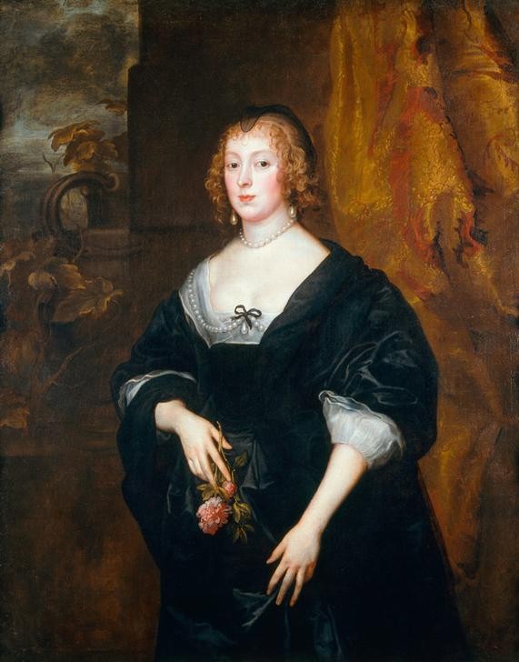 Anthonis van Dyck,  Dorothy, Lady Dacre (Frau, Adelige, Portrait, Persönlichkeiten, Damenmode,  Mode, Rose, Schmuck, Perlen, Prunk, Barock, Klassiker, Wunschgröße, Wohnzimmer)