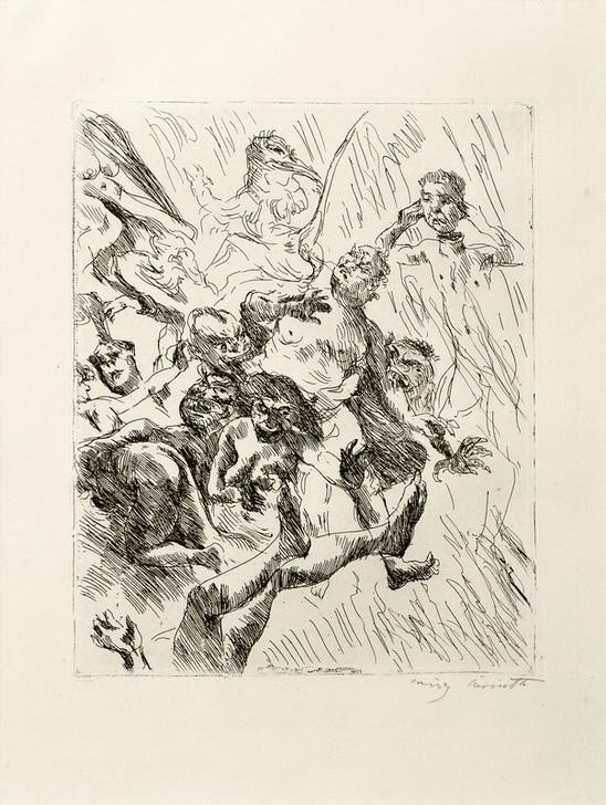 Lovis Corinth, Höllensturz (Christentum,Deutsche Kunst,Frau,Kunst,Religion,Impressionismus,Akt,Dämon,Neues Testament,Bibel,Antichrist,Teufel,Jüngstes Gericht,Verdammte,Hölle,Kopie,Apokalypse,Entsetzen,Verzweiflung,Jenseitsvorstellungen,Höllenstrafe,Höllensturz,Schreck)