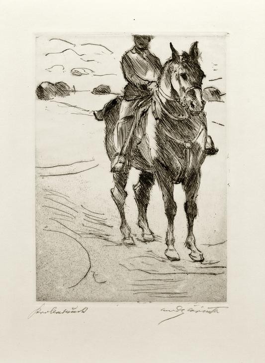 Lovis Corinth, Reiter II (Deutsche Kunst,Kunst,Landschaft,Mann,Pferd (Tier),Reiter,Portrait,Reiten)