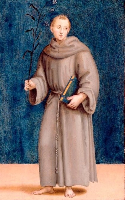 Raffael, Der Heilige Antonius von Padua (Heilige,Kloster,Kunst,Lilie,Altar,Renaissance,Mönch,Italienische Kunst,Heiliger,Kutte)