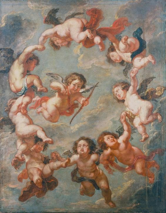 Peter Paul Rubens, Putti (Engel,Flämische Kunst,Kunst,Mythologie,Reigen (Tanz),Barock,Putto,Niederländische Kunst,Entwurf,Schweben,Amorette,Griechisch-Römische Mythologie)