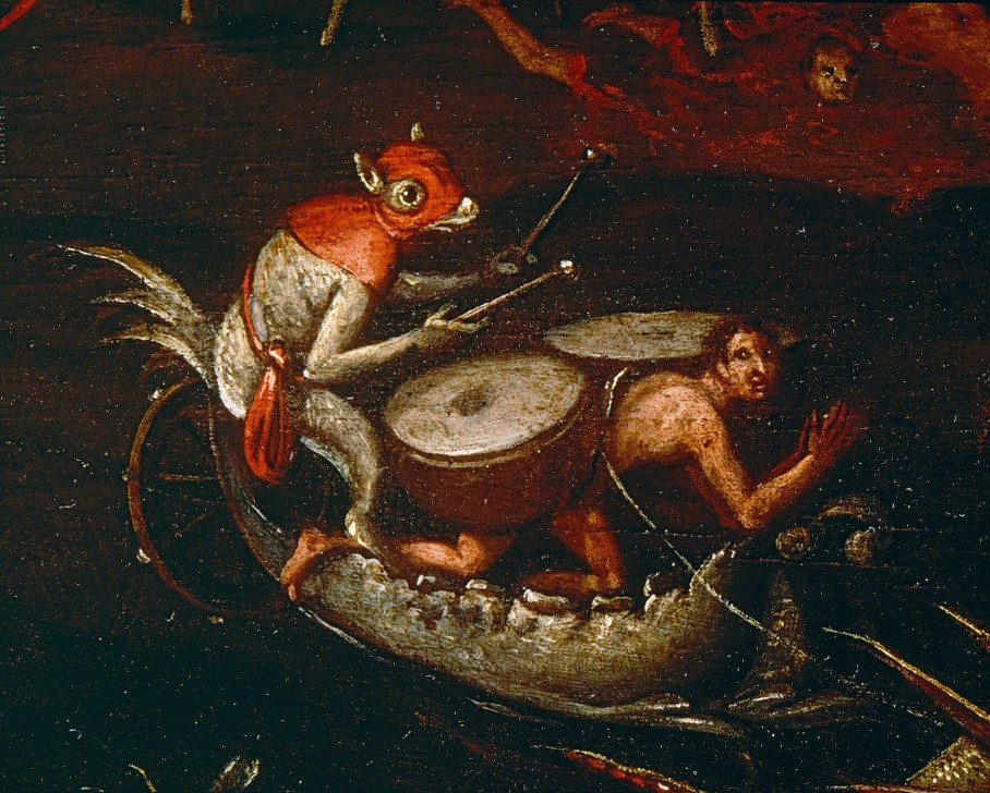 Hieronymus Bosch, Die Hölle (Religion,Teufel Und Hölle,Dämon,Teufel,Hölle,Phantastische Kunst,Niederländische Kunst,Trommel)