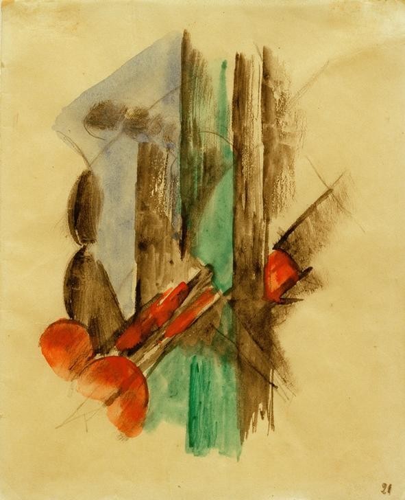 Franz Marc, Abstrakte Komposition (Deutsche Kunst,Expressionismus,Der Blaue Reiter,Abstrakte Kunst)