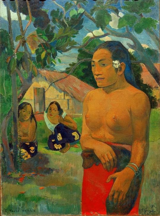 Paul Gauguin, E haere oe i hia (Frau,Völkerkunde,Naturvölker,Französische Kunst,Halbakt,Harmonie,Exotik,Frauenleben,Naturverbundenheit,Land Und Leute)