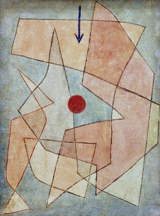 Paul Klee, Tragodia (Bauhaus,Deutsche Kunst,Abstrakte Kunst,Schweizerische Kunst,Divisionismus, Klassische Moderne, Wunschgröße, Wohnzimmer, Treppenhaus)