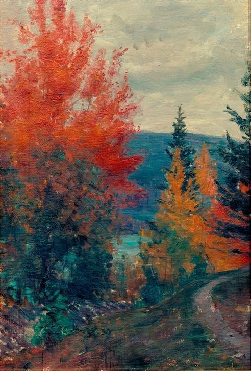 Eugen, Prinz von Schweden, Herbstfarben, Valdres (Herbst,Jahreszeiten,Landschaft,Wald,Schwedische Kunst,Mischwald)