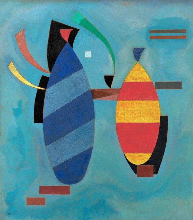 Wassily Kandinsky, Beide gestreift (Abstrakte Kunst,Russische Kunst)