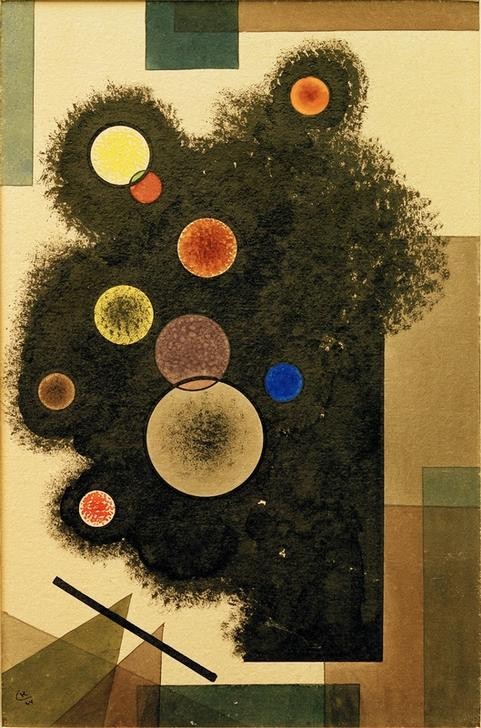 Wassily Kandinsky, Kreise in Schwarz (Abstrakte Kunst,Russische Kunst)