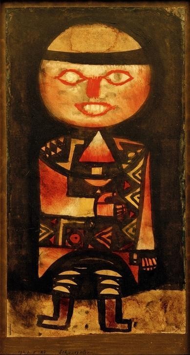 Paul Klee, Schauspieler (Deutsche Kunst,Mensch,Rollenbild,Theater,Portrait,Schweizerische Kunst,Gesicht,Kopf,Abstraktion, Klassische Moderne, Wunschgröße, Wohnzimmer, Treppenhaus)