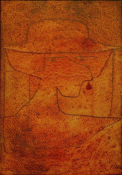 Paul Klee, Altes Mädchen (Damenhut,Deutsche Kunst,Frau,Mensch,Portrait,Alleinstehende,Schweizerische Kunst,Alte Jungfer,Profil)