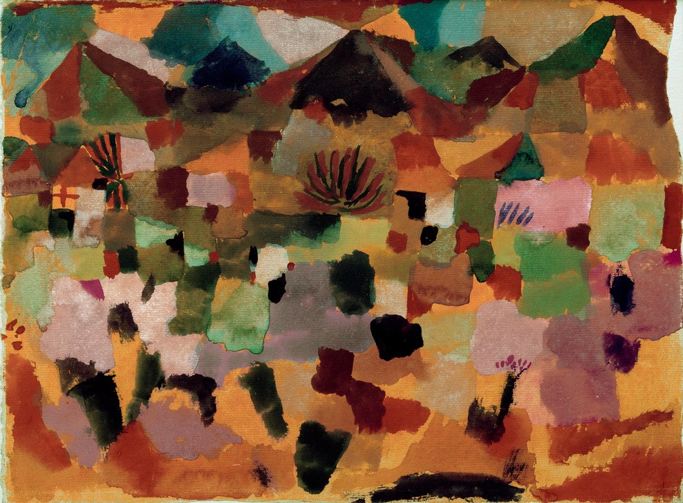 Paul Klee, Mit der Bergkette (Deutsche Kunst,Gebirge,Landschaft,Schweizerische Kunst)