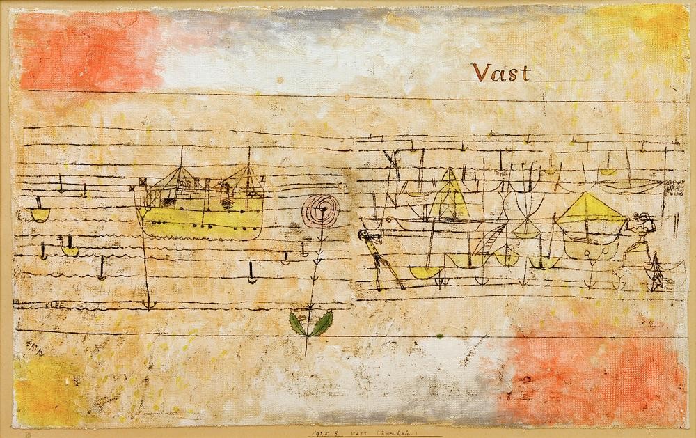 Paul Klee, VAST (Rosenhafen) (Bauhaus,Deutsche Kunst,Hafen,Rose,Schiff,Schweizerische Kunst,Blume)