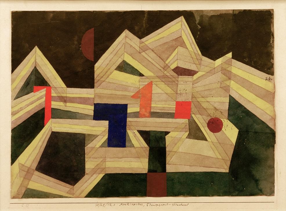 Paul Klee, Architectur, transparentstructural (Architektur,Deutsche Kunst,Architekturdarstellung,Schweizerische Kunst,Abstraktion)