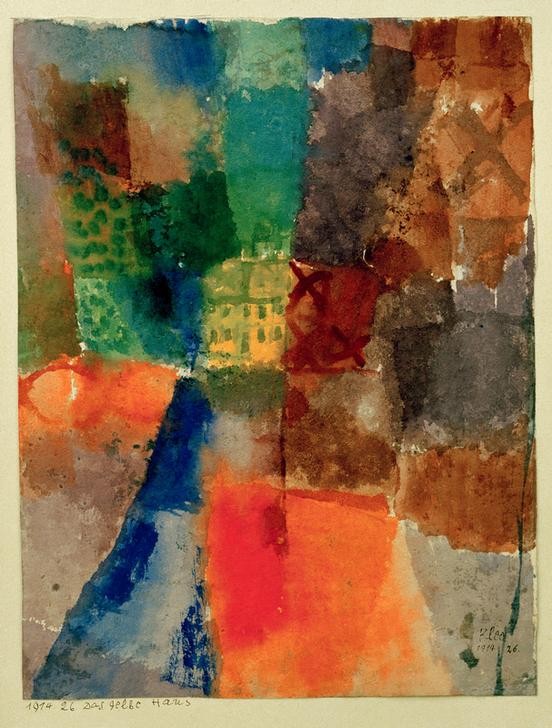 Paul Klee, Das gelbe Haus (Deutsche Kunst,Haus,Landschaft,Wohnhaus (Allgemein),Schweizerische Kunst)