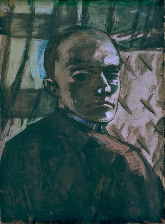 Max Beckmann, Selbstbildnis mit grünem Vorhang (Kunst,Persönlichkeiten)