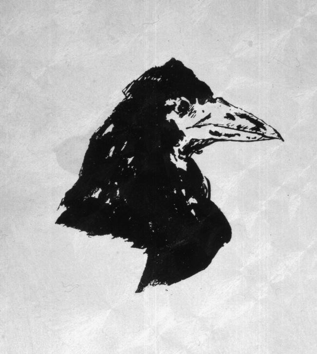 Edouard Manet, Le Corbeau (Literatur,Schriftsteller,Vogel,Zoologie,Rabe,Vignette,Französische Kunst,Gedicht,Illustration,Buchillustration,Lyrik,Ornithologie,Person)