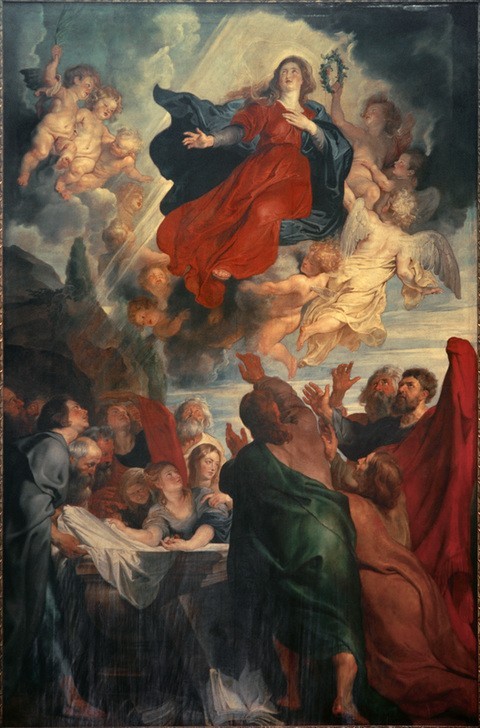 Peter Paul Rubens, Die Himmelfahrt Mariae (Buch,Christentum,Engel,Flämische Kunst,Grab,Kunst,Religion,Barock,Maria Mit Kind,Neues Testament,Bibel,Apostel,Putto,Mariä Himmelfahrt,Jungfrau,Marienkrönung,Marienleben,Niederländische Kunst,Himmelreich)