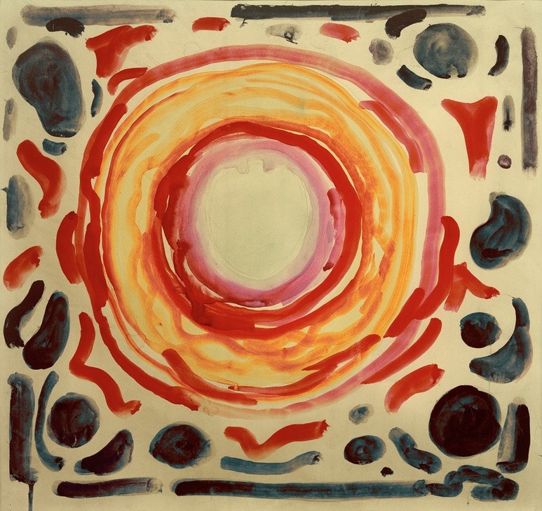 Edvard Munch, Der Künstler und sein krankes Auge. Optische Illusion (Kunst,Optik,Abstrakte Kunst,Norwegische Kunst,Illusion,Kreis,Skandinavische Kunst,Abstraktion,Sehschwäche,Augenkrankheit)