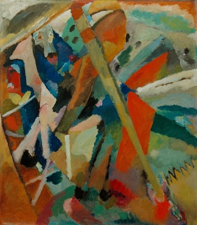 Wassily Kandinsky, Der heilige Georg (Christentum,Heilige,Religion,Der Blaue Reiter,Abstrakte Kunst,Russische Kunst)