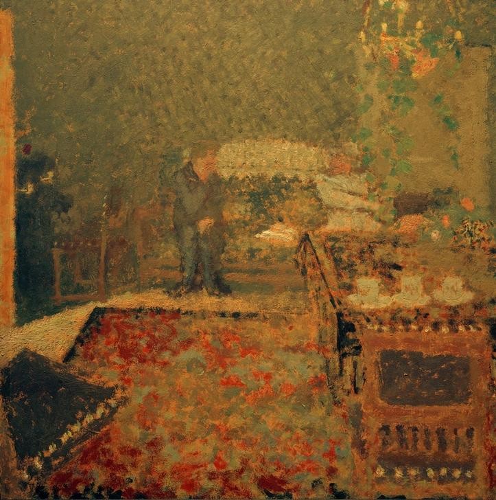 Edouard Vuillard, Vallottons Salon in La Naz, Romanel (Architektur,Wohnzimmer,Wohnung,Impressionismus,Interieur,Künstlerhaus (Wohnhaus),Französische Kunst,Nabis)
