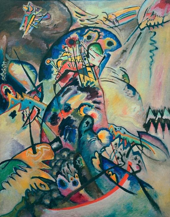 Wassily Kandinsky, Blauer Kamm (Blauer Bogen) (Der Blaue Reiter,Abstrakte Kunst,Russische Kunst)