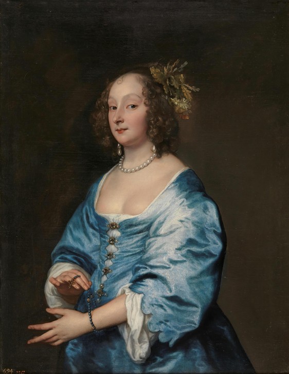 Anthonis van Dyck, Mary Ruthven, Lady van Dyck (Portrait, Bildnis, Adelige, Ehefrau, Prunk, Perlen, Persönlichkeiten,  Barock, Klassiker, Wunschgröße, Wohnzimmer)