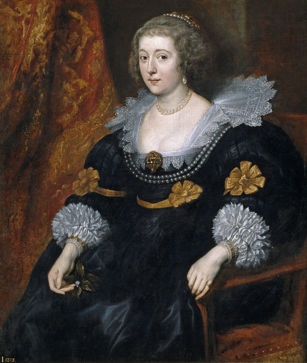Anthonis van Dyck, Amalia de Solms-Braunfels (Portrait, Bildnis, Adelige, Frau, Prunk, Spitze, Persönlichkeiten,  Barock, Klassiker, Wunschgröße, Wohnzimmer)