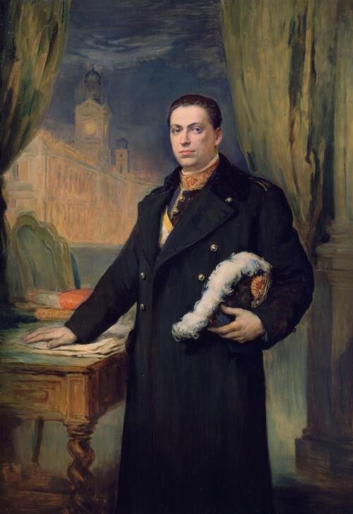 Marceliano Santa Maria, Unbekannt (SPANISCHE KUNST, VORHANG, KONSERVATIVE, NAPOLEONSHUT)