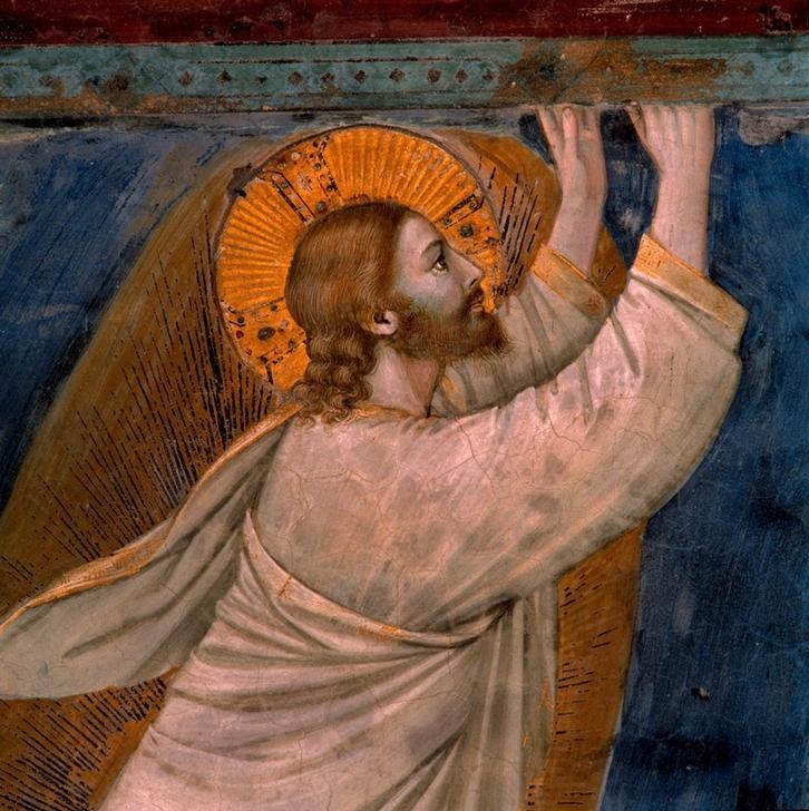 Giotto di Bondone, Christi Himmelfahrt (Jesus, Christus, Himmelfahrt, Klassiker, Gotik, Religion, Christentum, Neues Testament, Malerei, Detail, Wunschgröße, Schlafzimmer, Wohnzimmer, bunt)