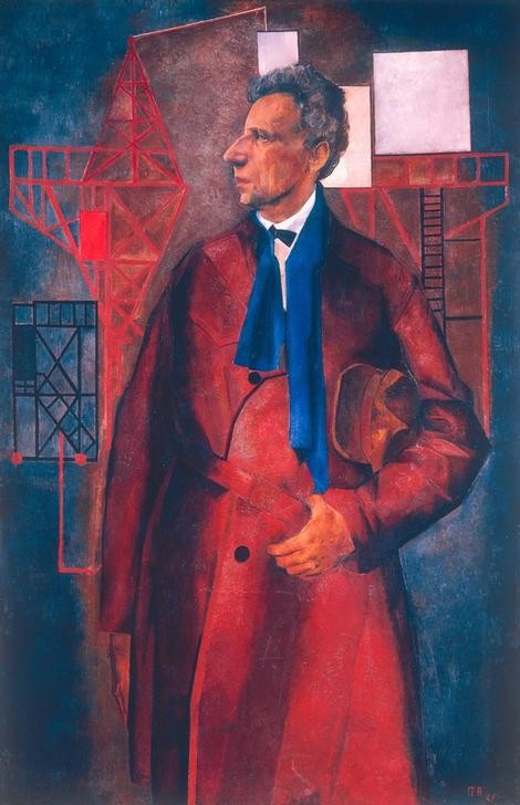 Pjotr Wladimirowitsch Wiljams, Porträt W.E.Meyerhold (Mann, Theater, Portrait, Persönlichkeiten, Regisseur, Schauspieler, Bauwerk, Gerüst, klassische Moderne, Wunschgröße)
