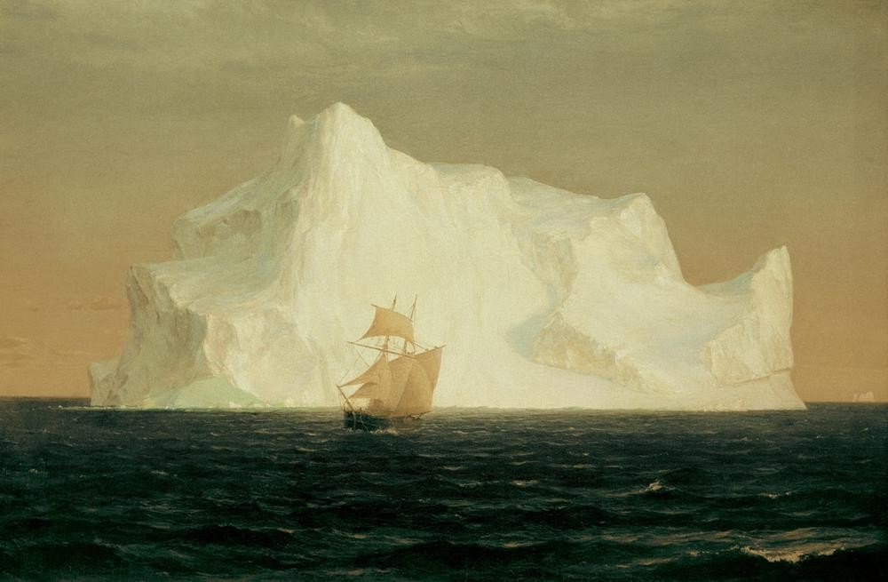 Frederic Edwin Church, The Iceberg (Eisberg, Meer, Polarmeer, Segelschiff, maritim, Seestück, Meeresbrise, Wunschgröße, Klassiker, Romantik, Wohnzimmer)