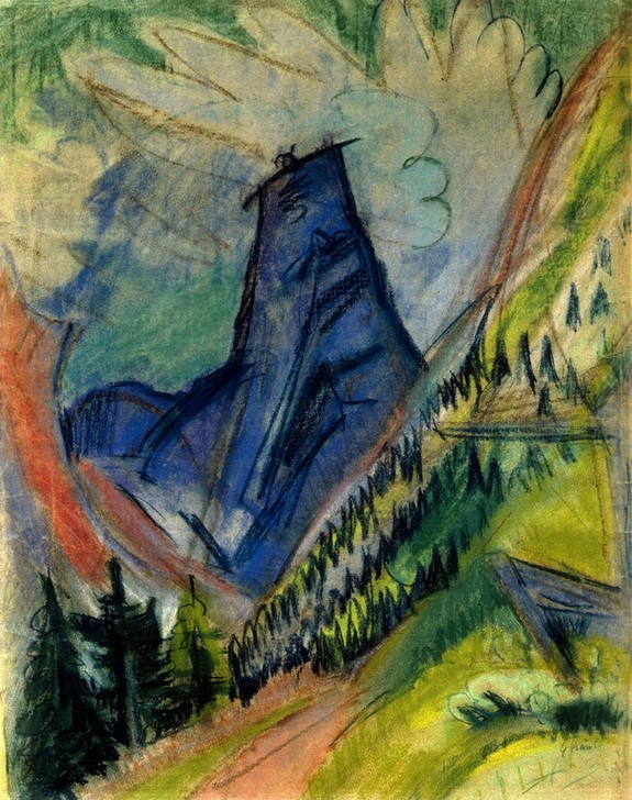 Ernst Ludwig Kirchner, Tinzenhorn (Deutsche Kunst,Gebirge,Landschaft,Expressionismus,Die Brücke)