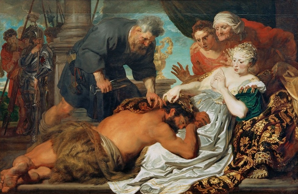Anthonis van Dyck, Samson und Delila (Samson Und Delilah, List, Betrug, Haare, Schere, Kraft,  Altes Testament, Bibel, Barock, Klassiker, Wunschgröße, Wohnzimmer)