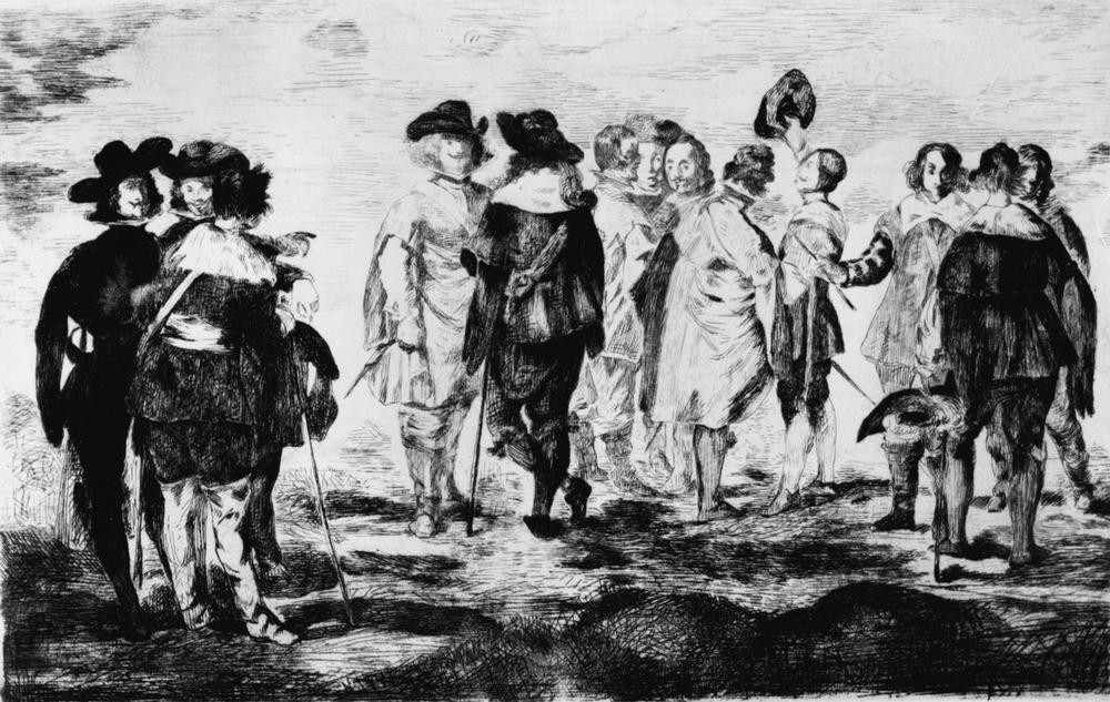 Edouard Manet, Die kleinen Cavaliere (Gruppenbild,Herrenmode,Kunst,Mode,Kavalier (Person),Adel,Französische Kunst)