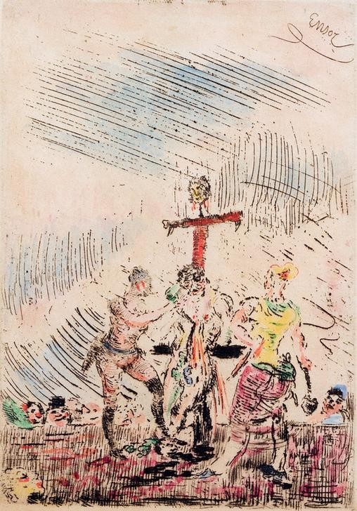 James Ensor, L’écorché / De gevilde (Hinrichtung,Recht,Hautabziehen,Grausamkeit,Belgische Kunst,Sadismus)