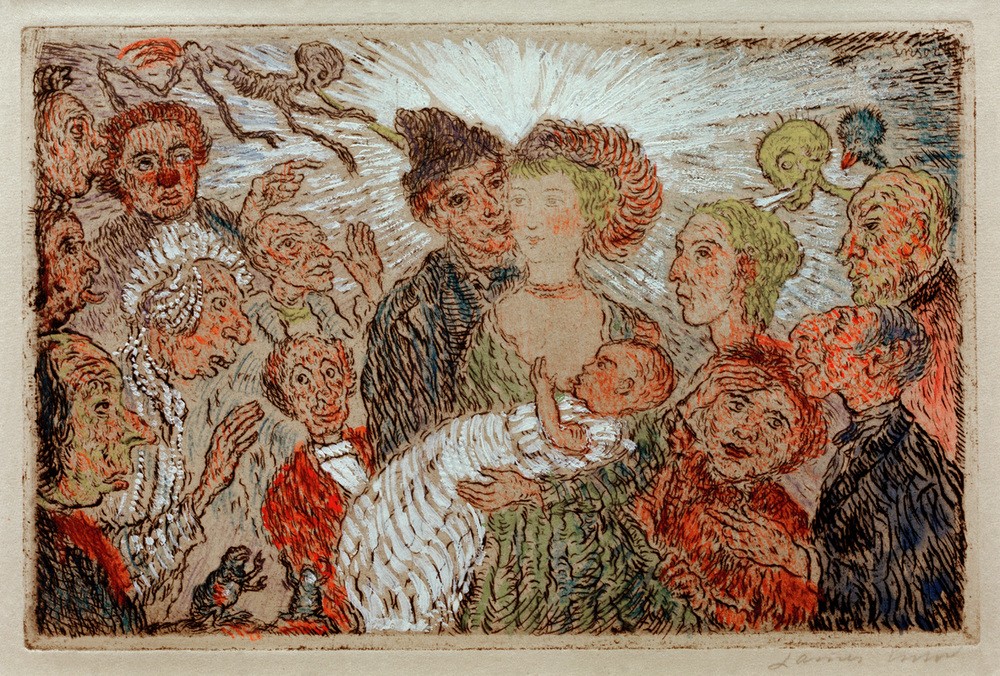 James Ensor, L’Envie / De Nijd (Ehepaar,Eltern Mit Kind,Familie,Laster,Tugenden Und Laster,Symbolismus,Sünde,Glück,Neid,Belgische Kunst,Todsünde,Unfruchtbarkeit,Sexualneid,Morallehre)