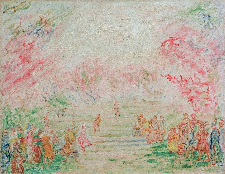 James Ensor, Der Vogelpark (Garten Und Park,Menschen Im Park,Freizeit,Stadtpark,Symbolismus,Belgische Kunst)