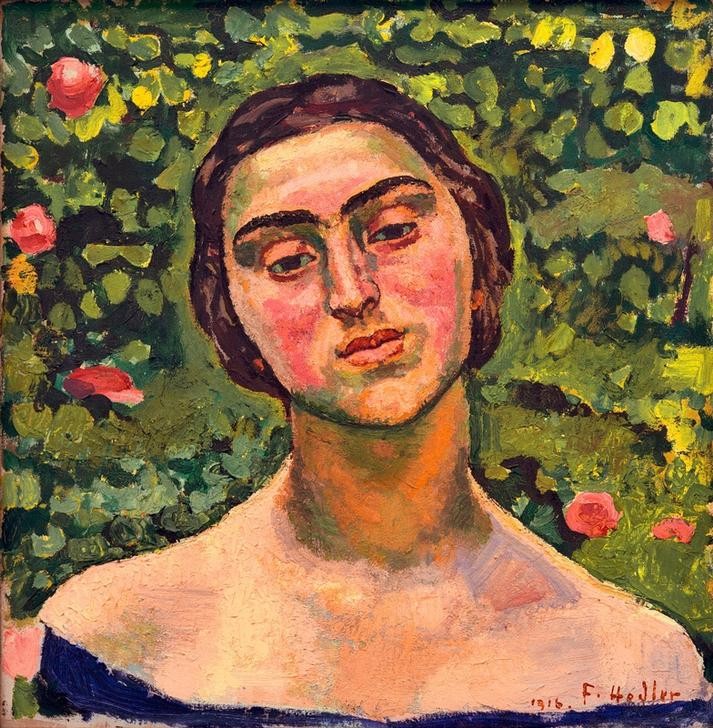 Ferdinand Hodler, Bildnis Laetitia Raviola (Frau,Jugendstil,Portrait,Schweizerische Kunst,Brustbild)